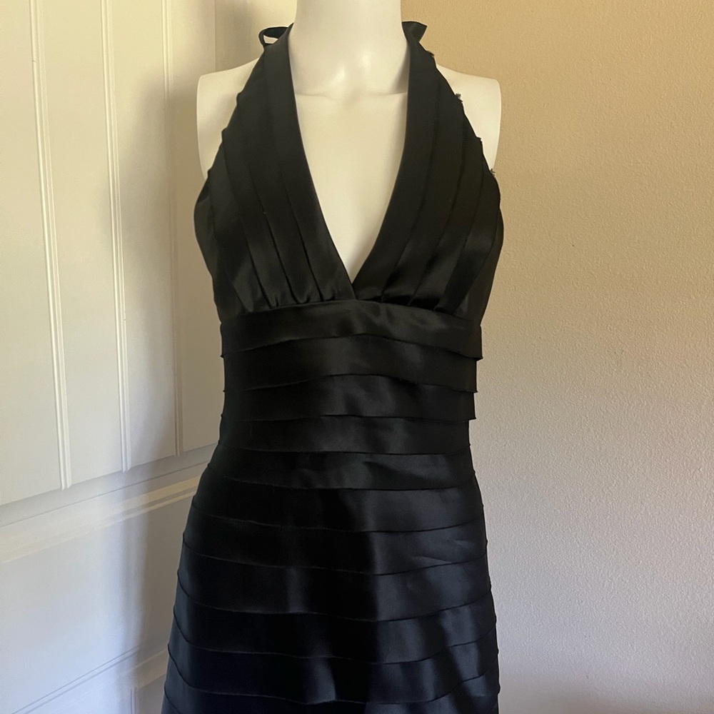 NEW WITH TAGS BCBG Max Azria Black Halter Dress Y2K